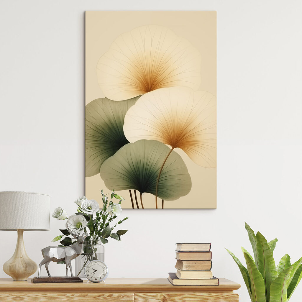 Folhas redondas com sombra — interior 1