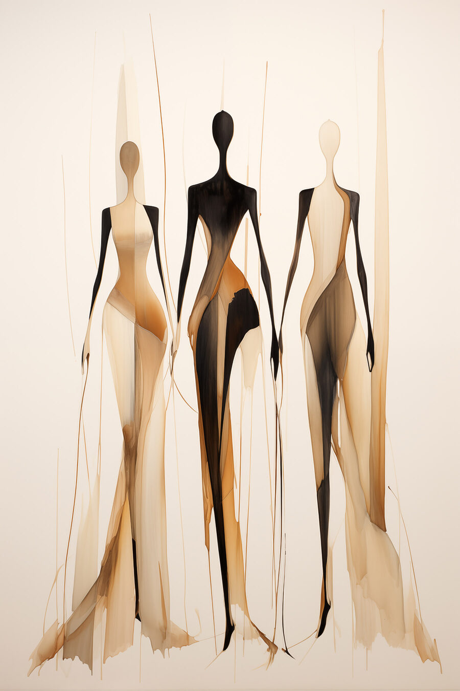 Figuras de vestido claro — design completo