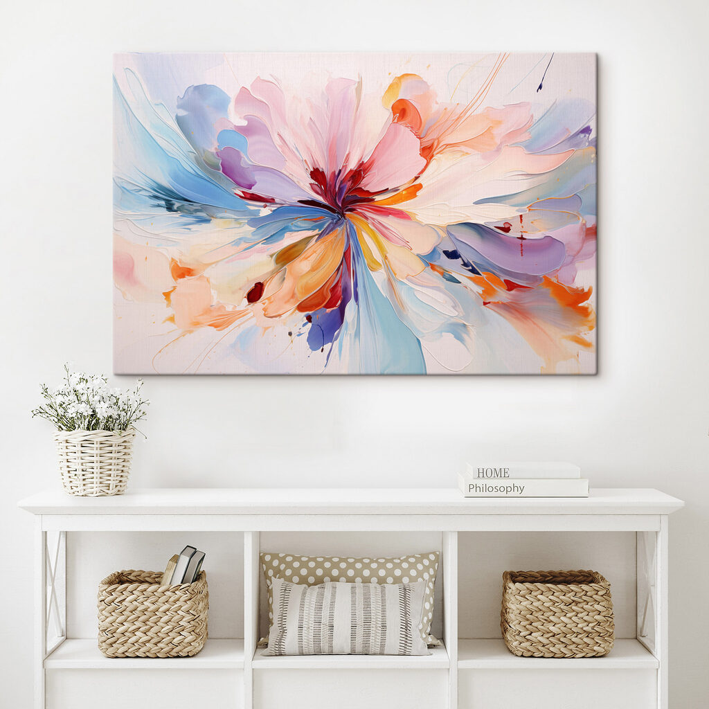 Flor pastel abstrata — interior 2