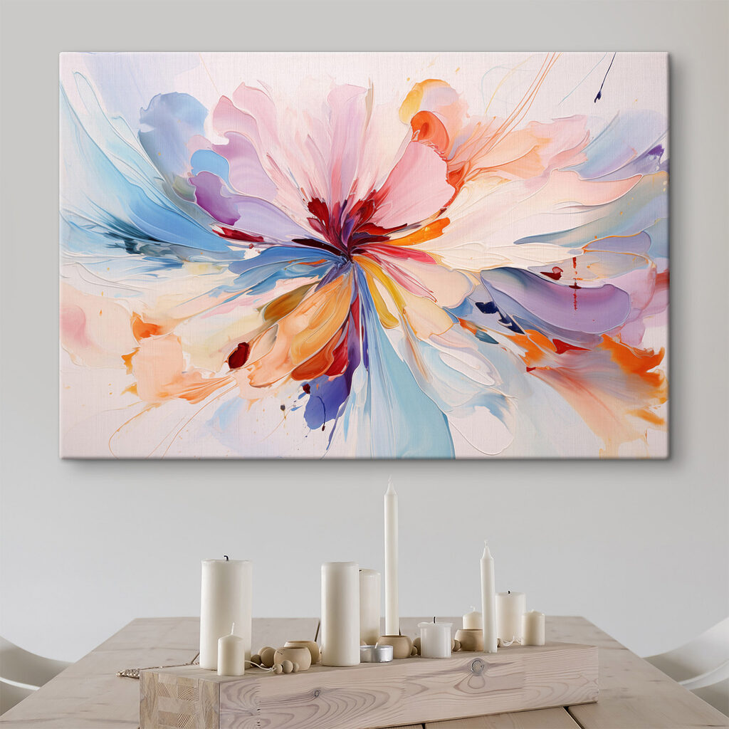 Flor pastel abstrata — interior 1