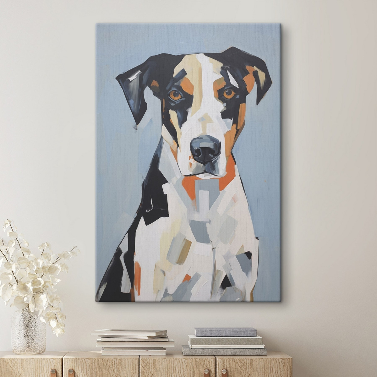 Retrato abstrato de cão — interior 1