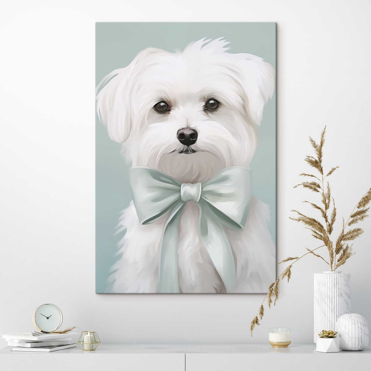 Cãozinho com laço — interior 1