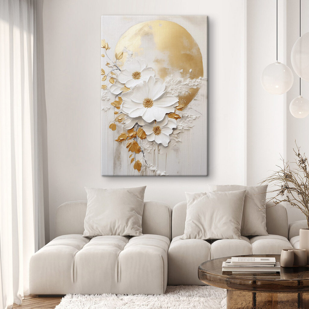 Flores e lua dourada — interior 1