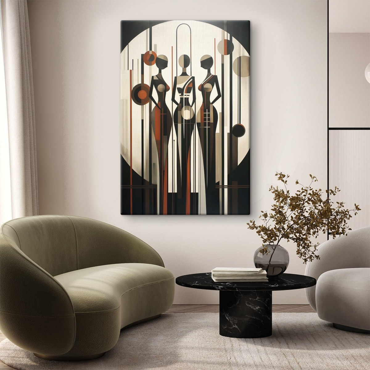 Figuras femininas estilizadas — interior 2