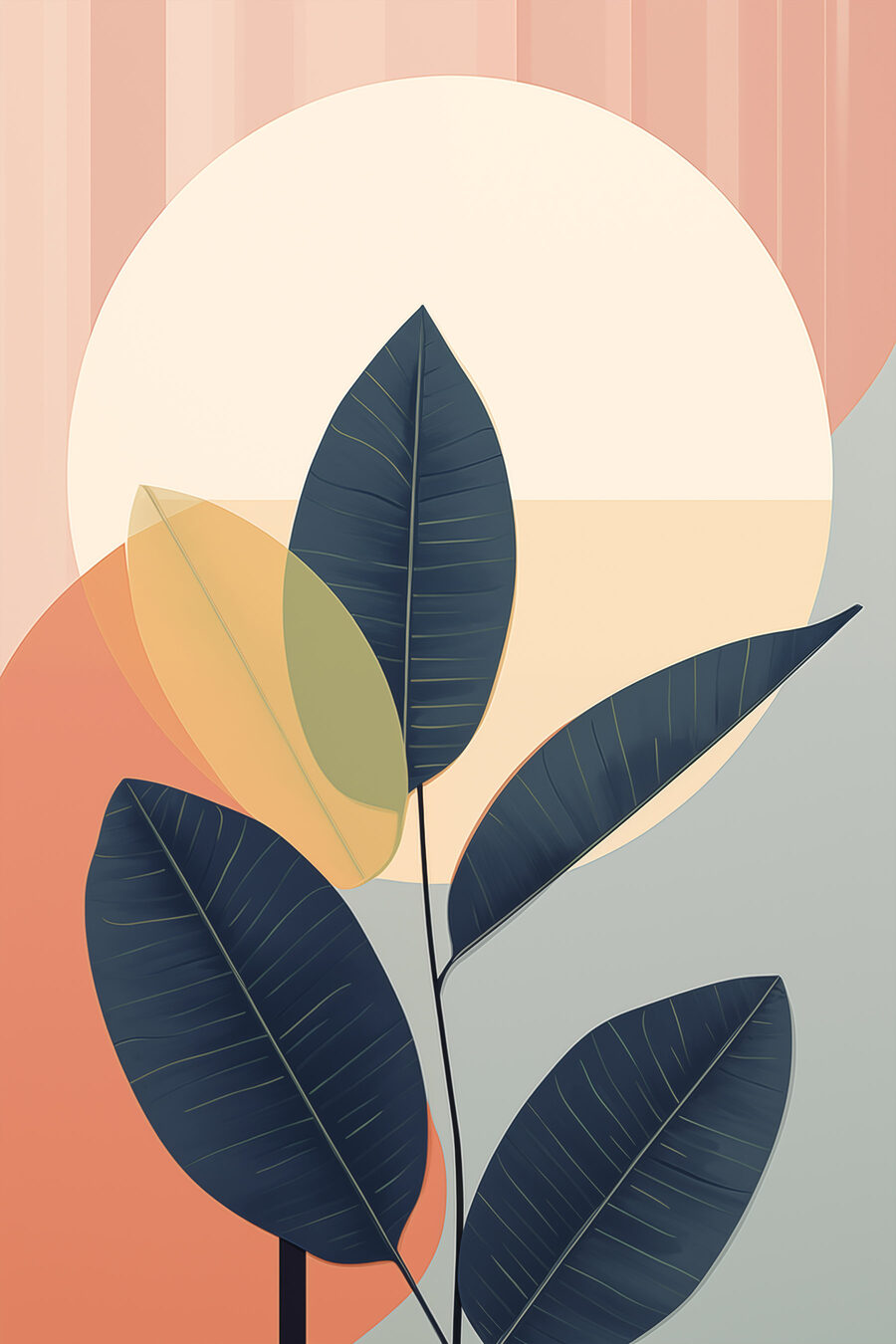 Folha ao entardecer — design completo