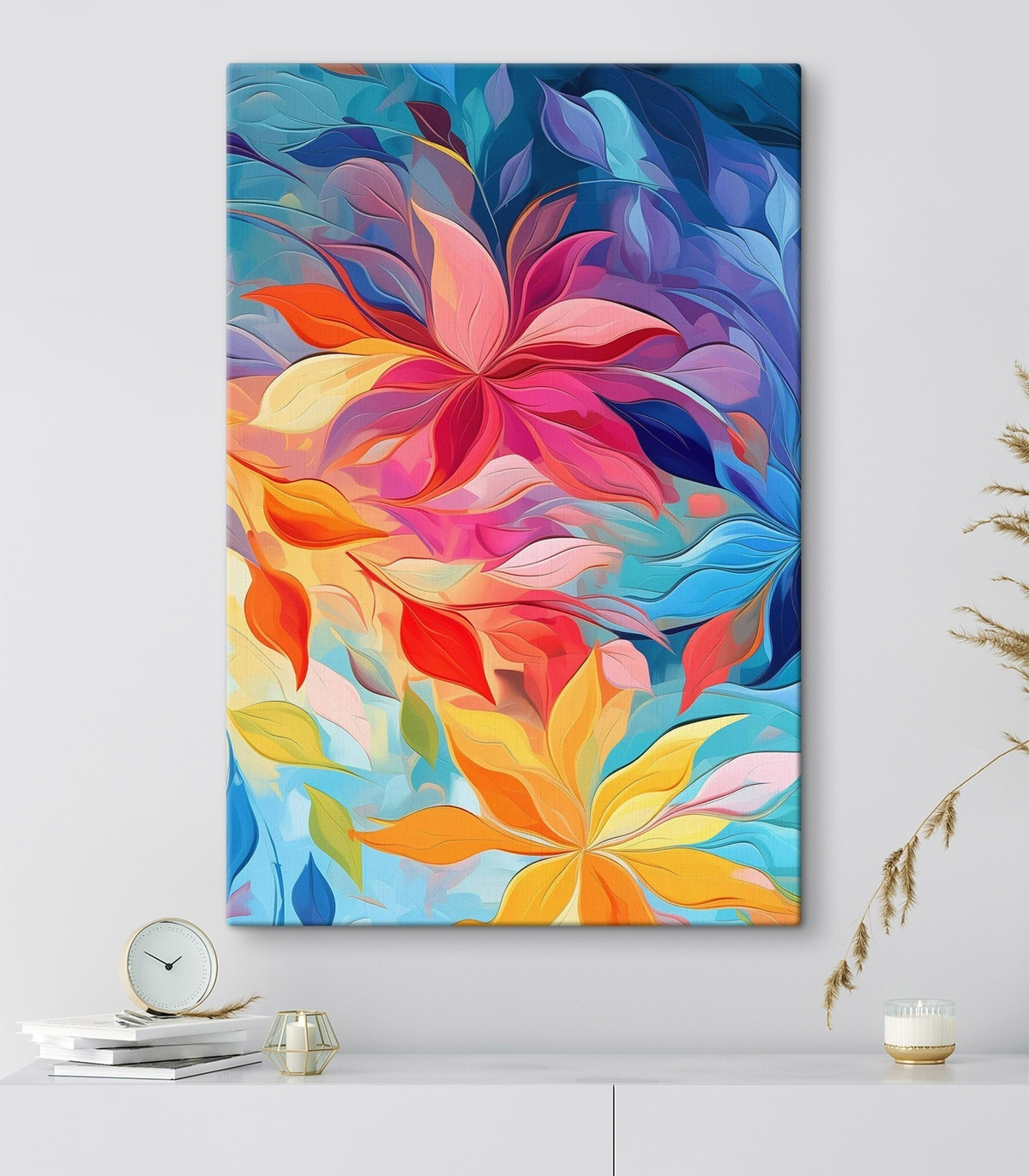 Flor abstrata em pintura — interior 1