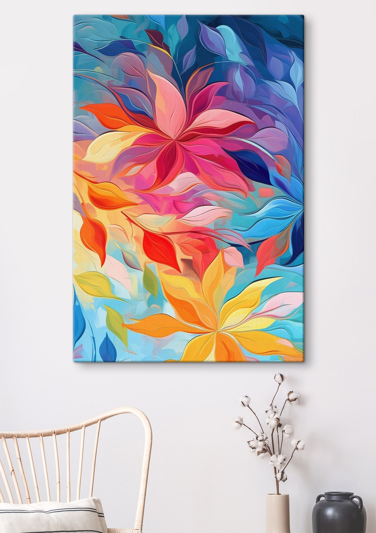 Flor abstrata em pintura — interior 2