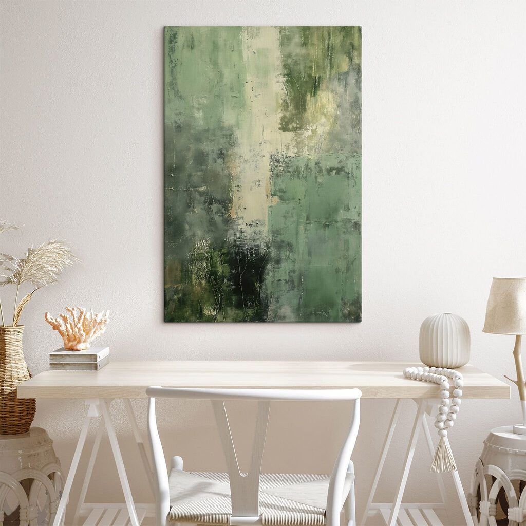 Camadas verdes de tinta — interior 1