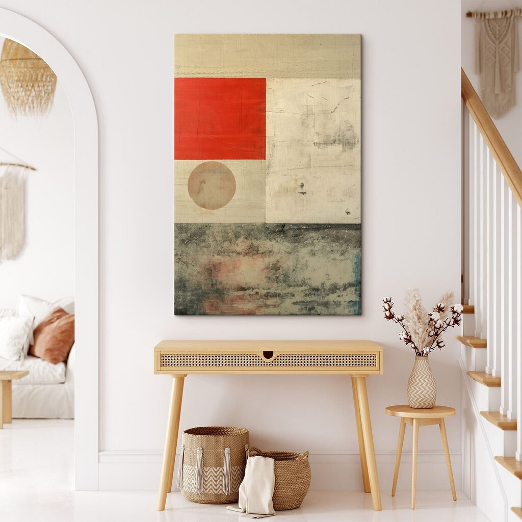 Vermelho sobre verde-oliva — interior 1