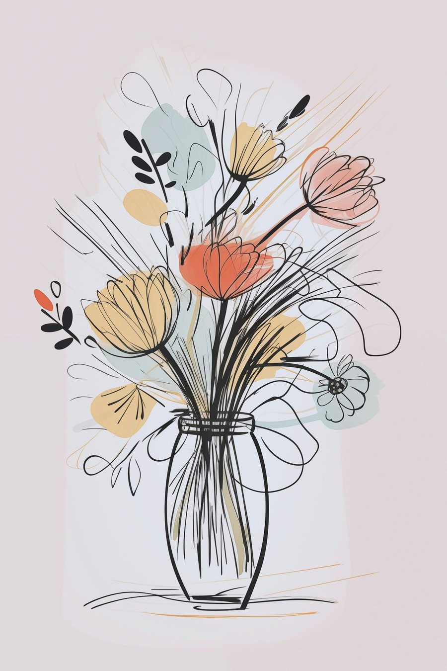Vaso desenhado — design completo