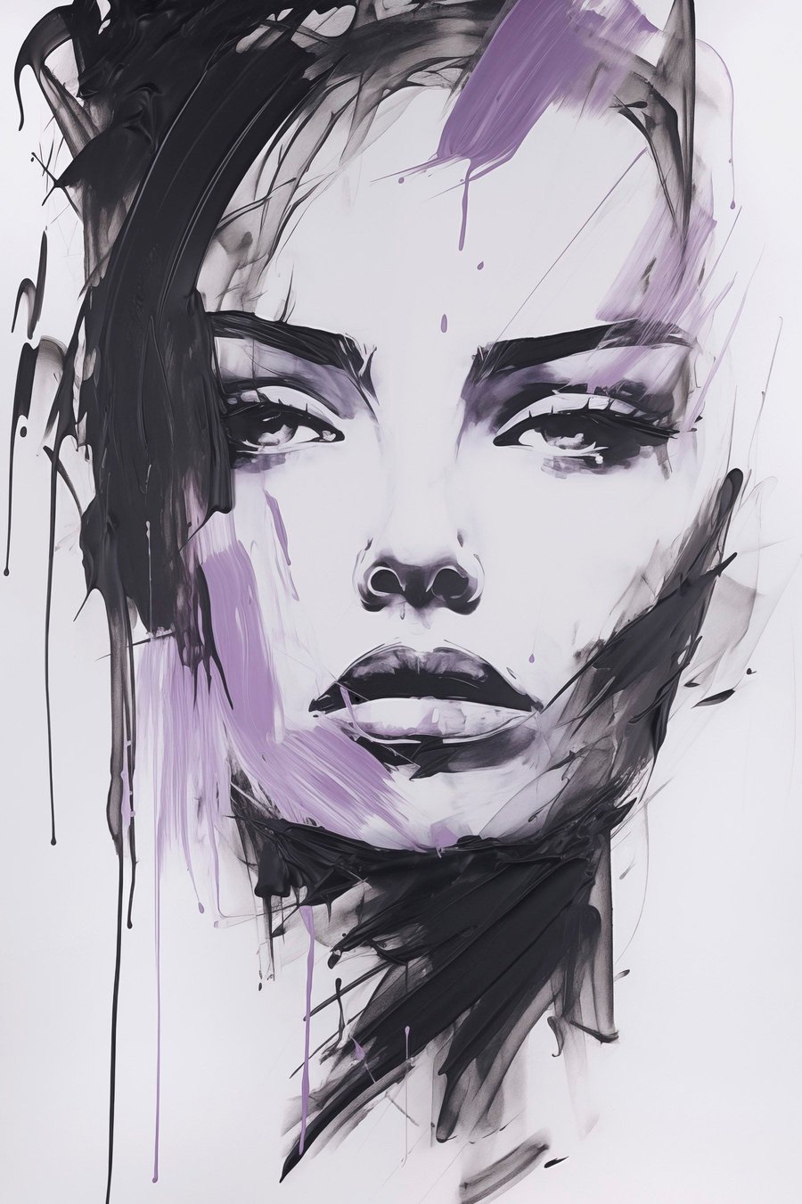 Retrato abstrato de mulher — design completo