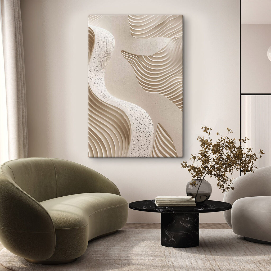 Ondas de areia num interior