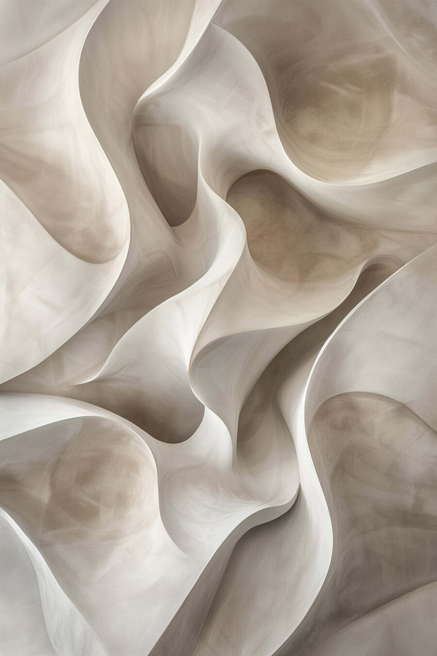 Dobras suaves em cinzento — design completo