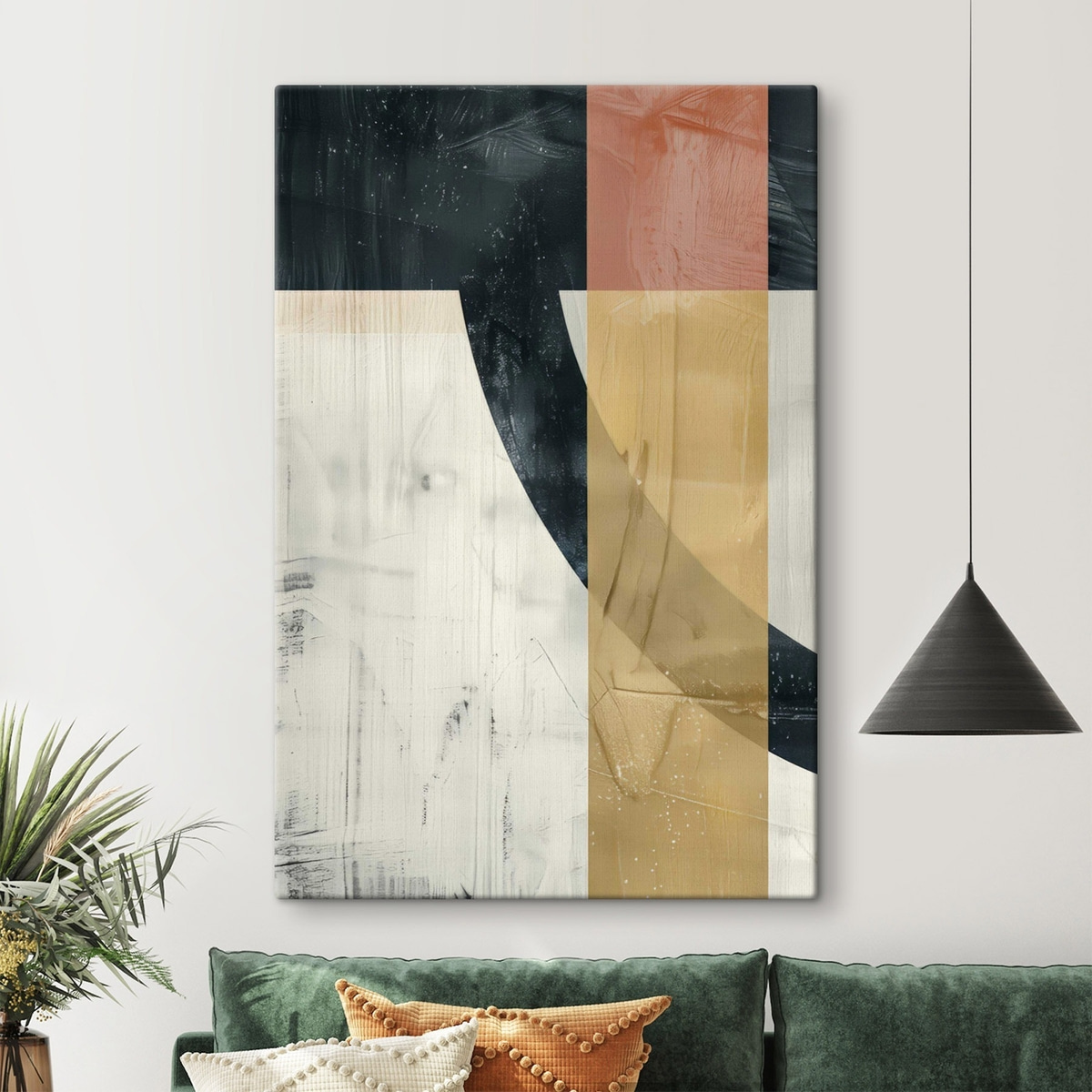 Formas geométricas sobre betão — interior 1