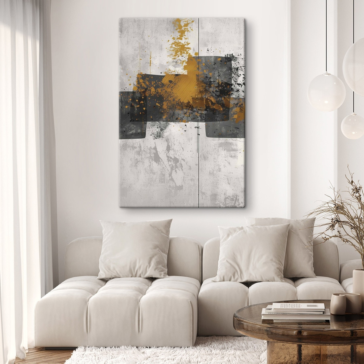Formas abstratas sobre betão — interior 1