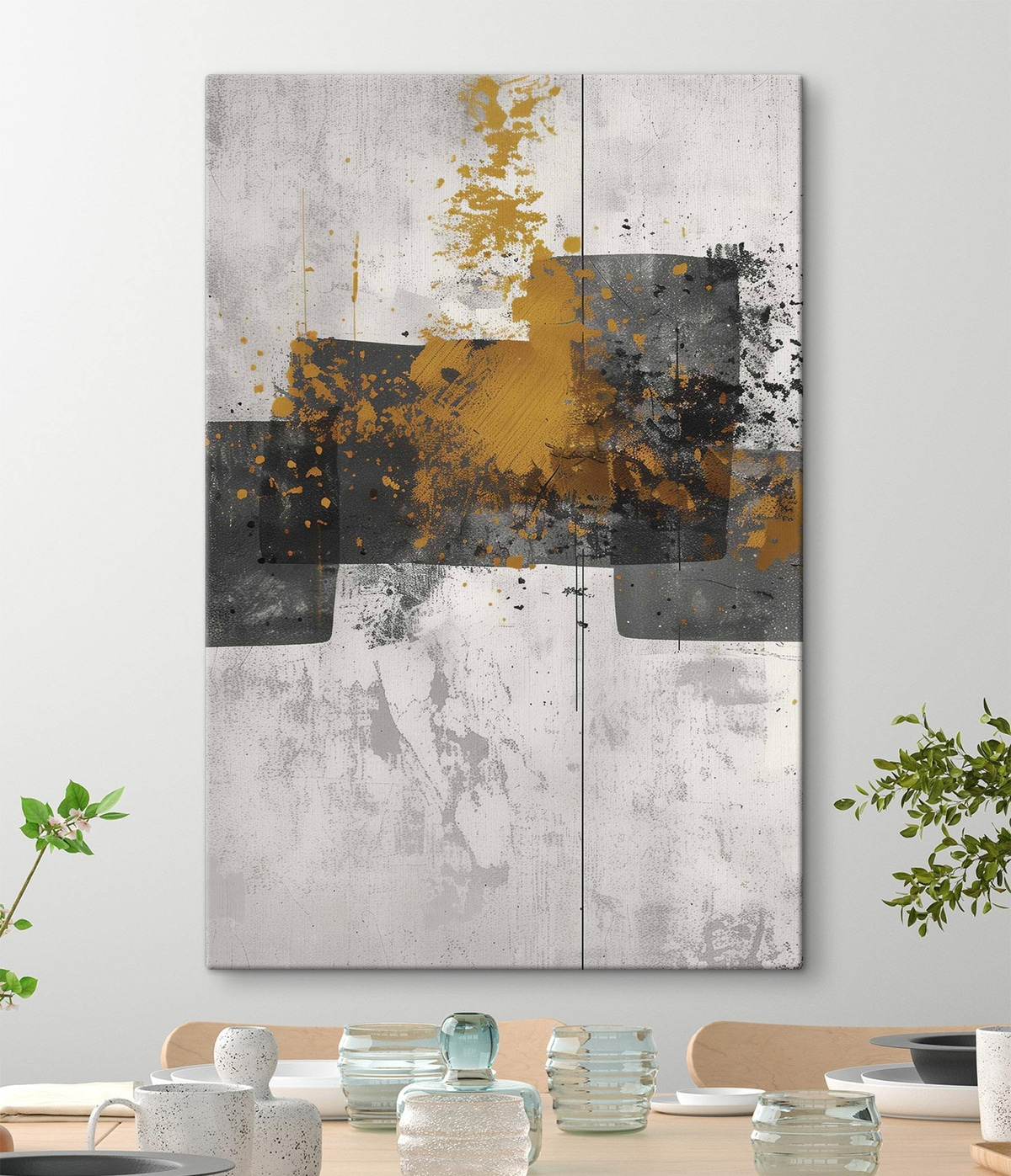 Formas abstratas sobre betão — interior 2