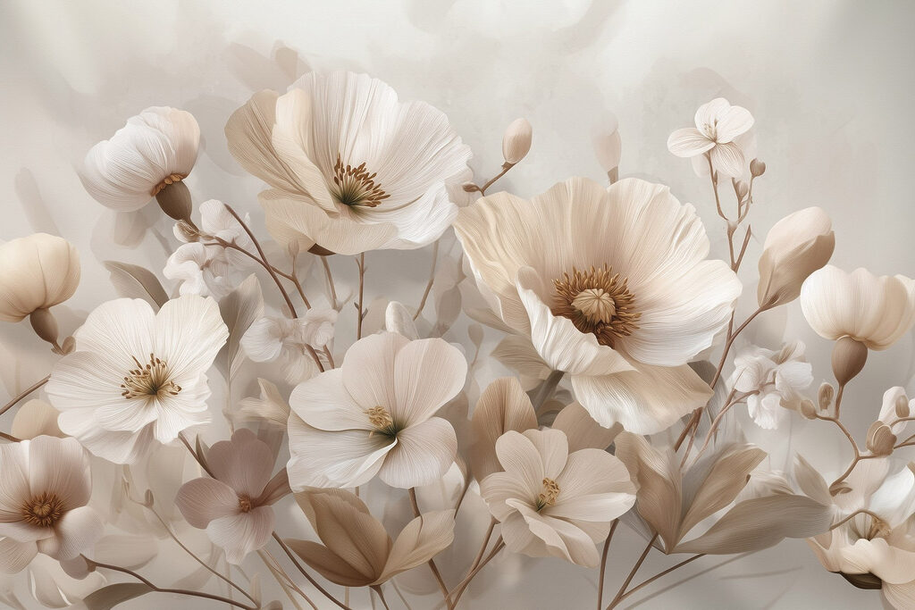Flores silvestres brancas — design completo
