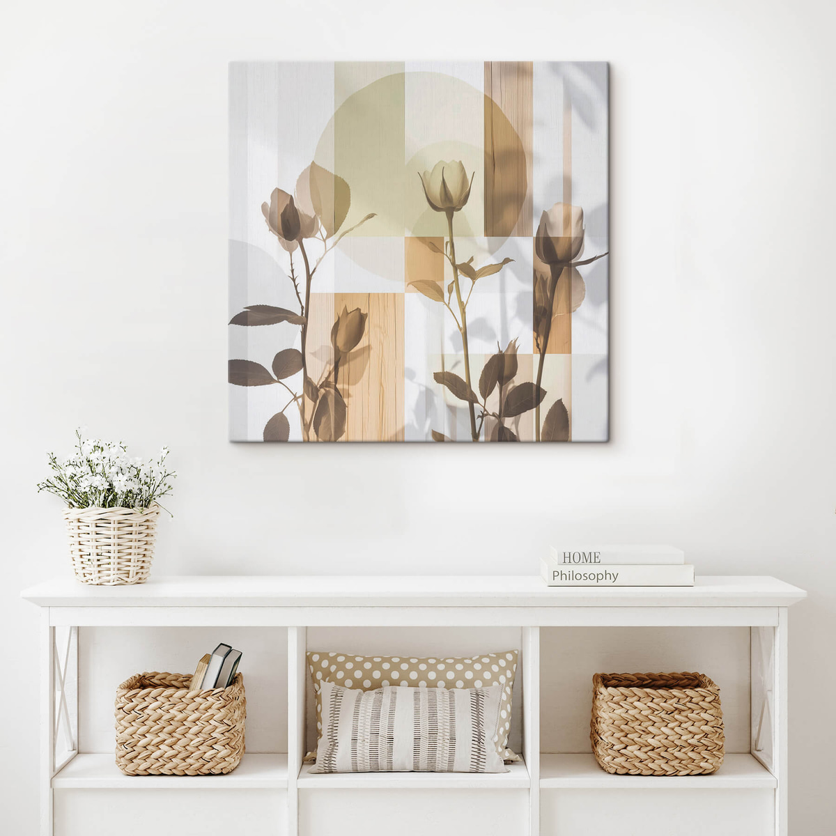 Abstração floral e geométrica — interior 2