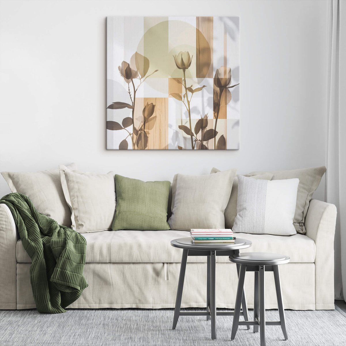 Abstração floral e geométrica — interior 3