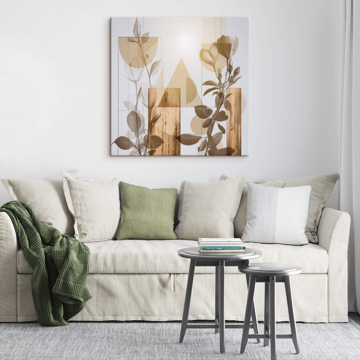 Abstração floral e geométrica — interior 3