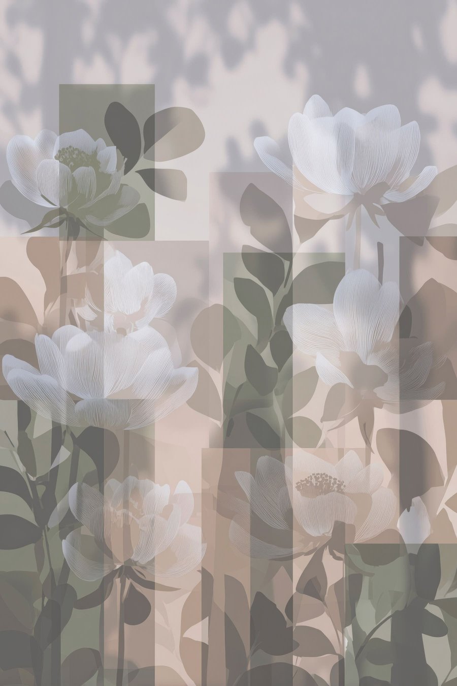 Abstração com flores — design completo