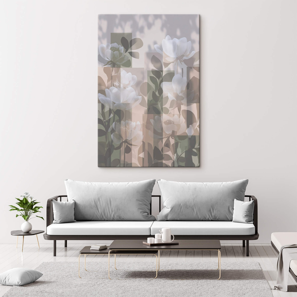 Abstração com flores — interior 1