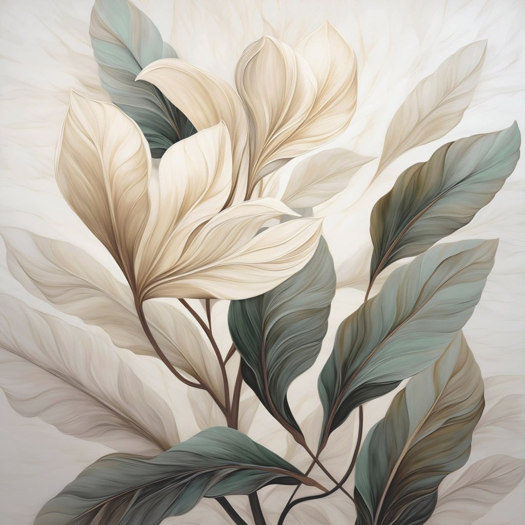 Flores com folhas — design completo