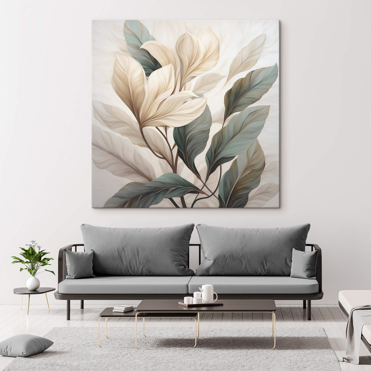 Flores com folhas — interior 3