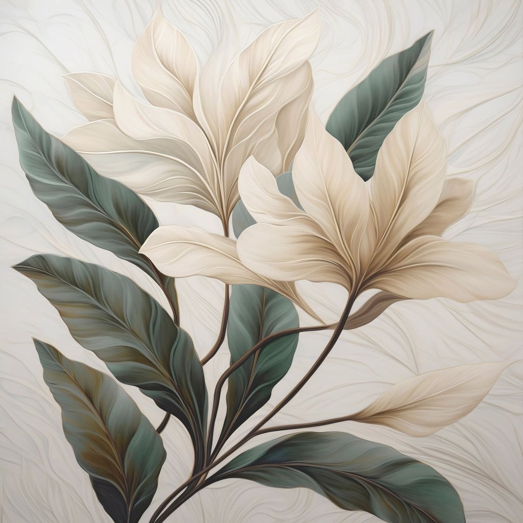Folhagem e flores — design completo