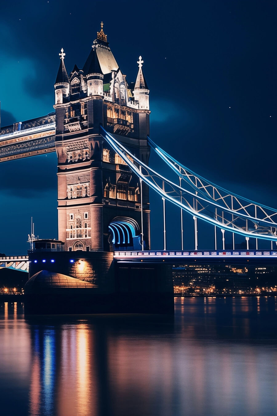 Tower Bridge à noite — design completo