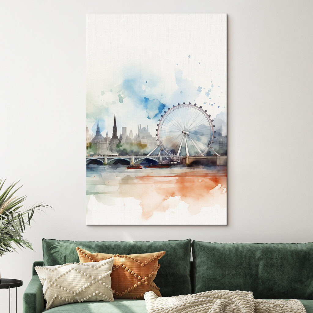London Eye em aguarela — interior 2