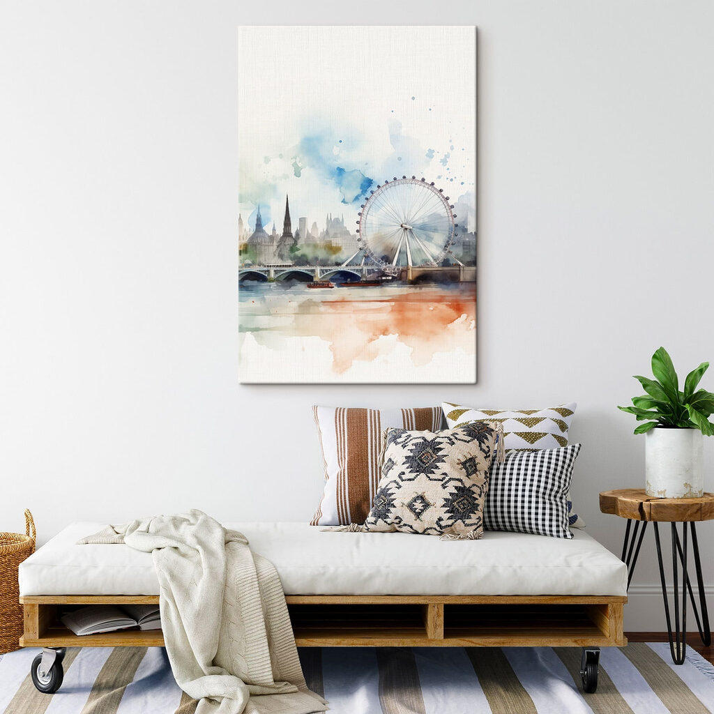 London Eye em aguarela — interior 1
