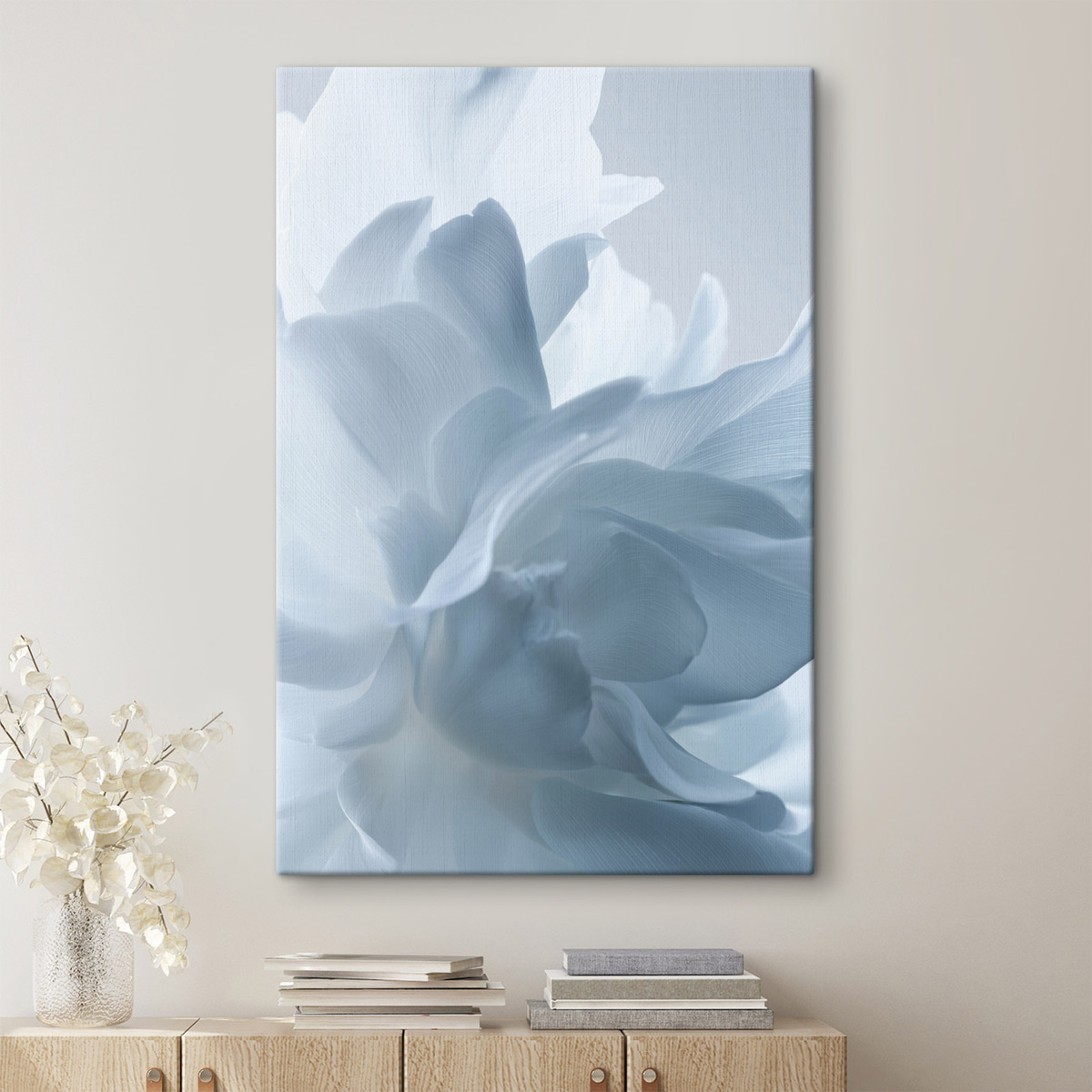 Pétalas delicadas em azul — interior 1