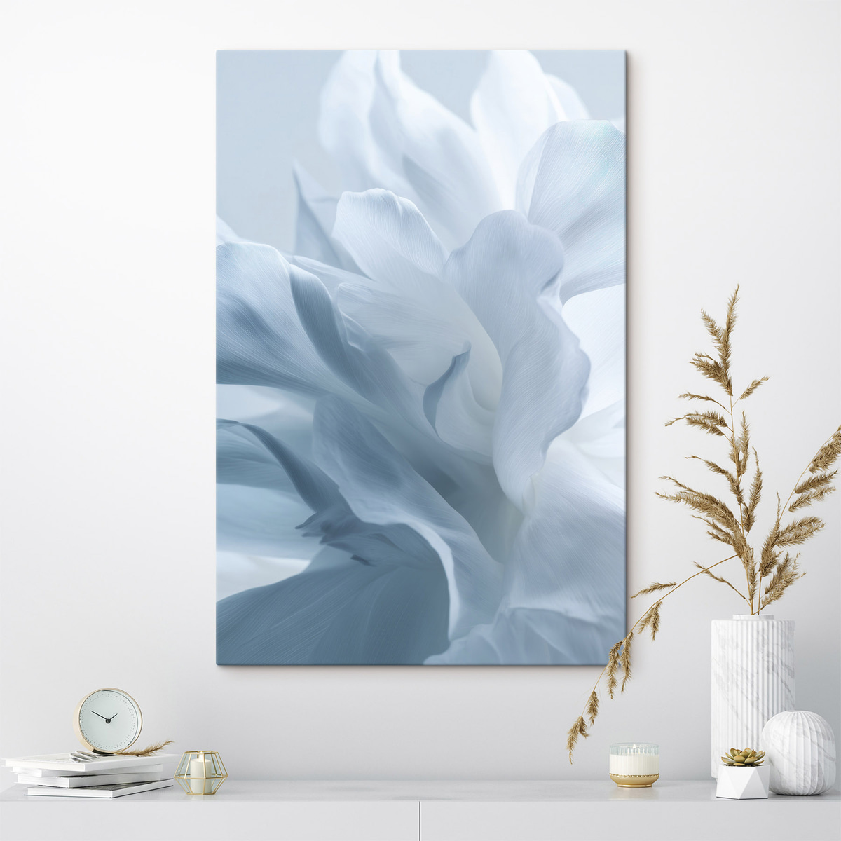 Pétalas delicadas em azul — interior 1