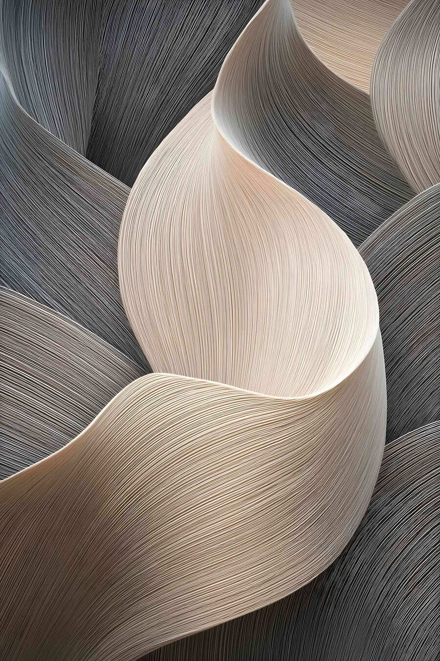 Dobras claras em leque — design completo