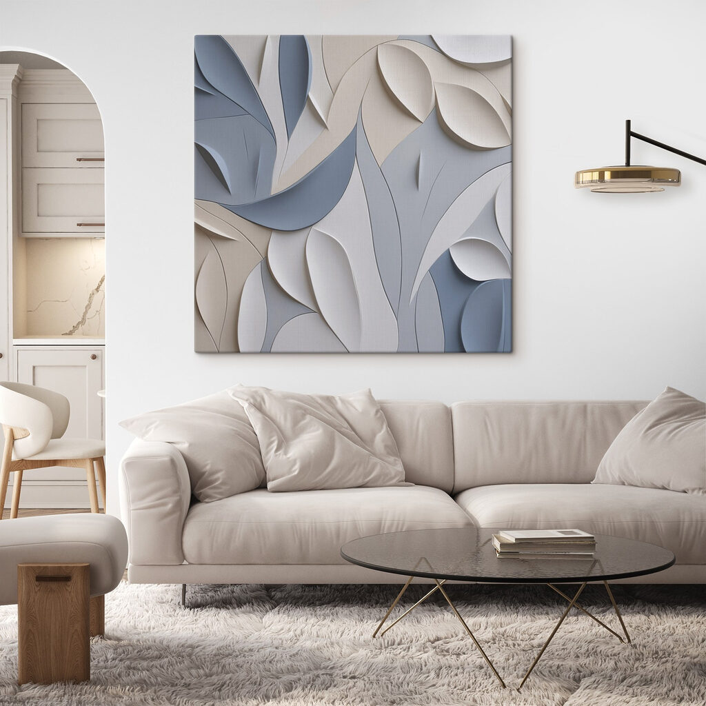 Folhas em dobras azul-acinzentadas — interior 2
