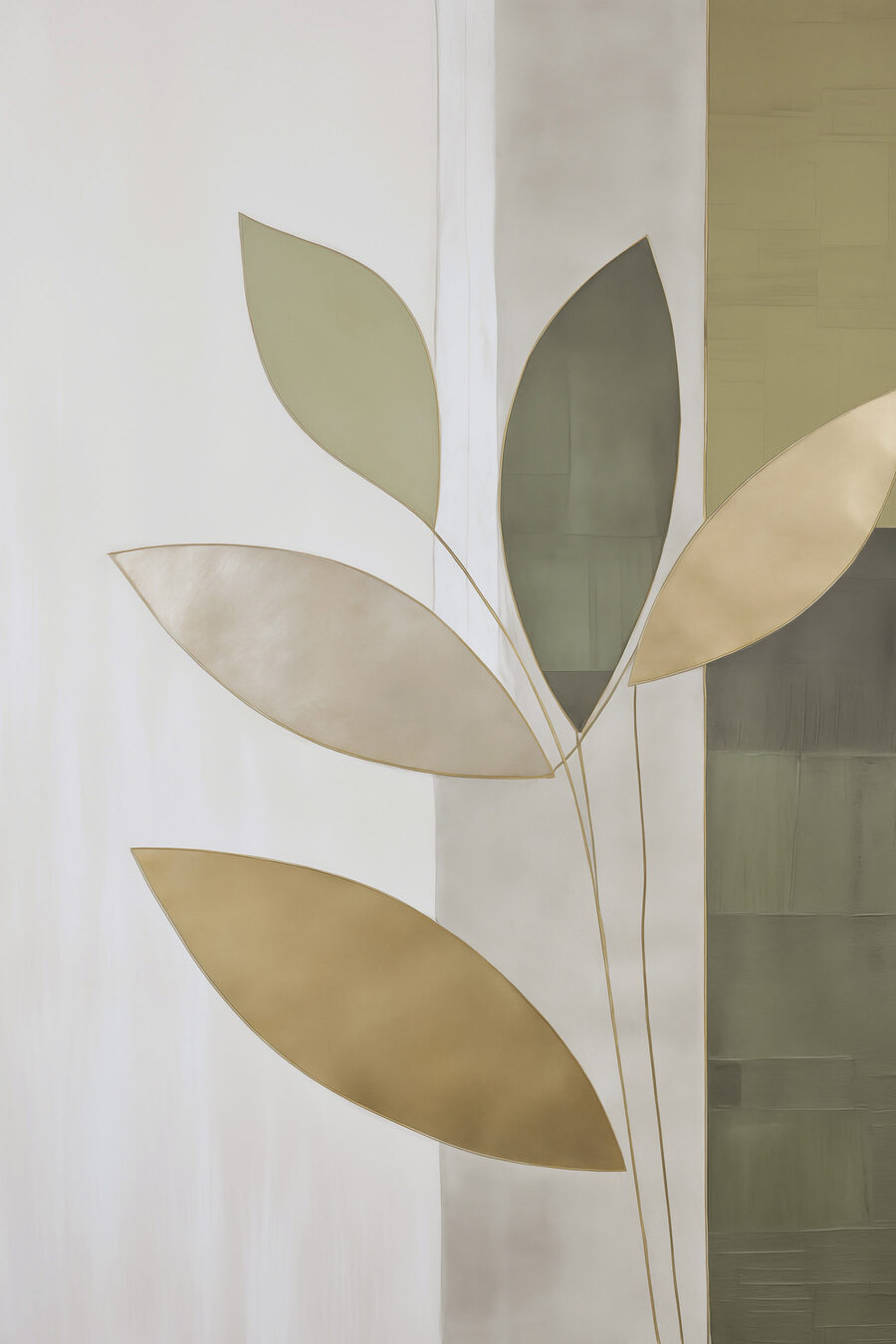 Cinco folhas sobre riscas — design completo
