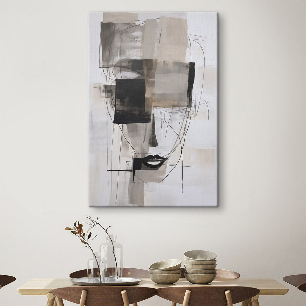 Rosto de traço fino — interior 1
