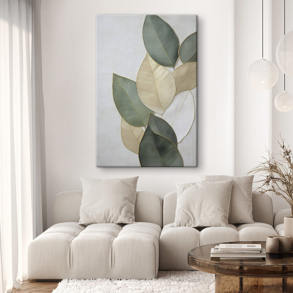 Folhas verdes sobrepostas — interior 2