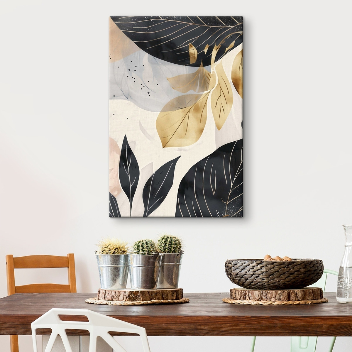 Ramos e folhas abstratos — interior 1