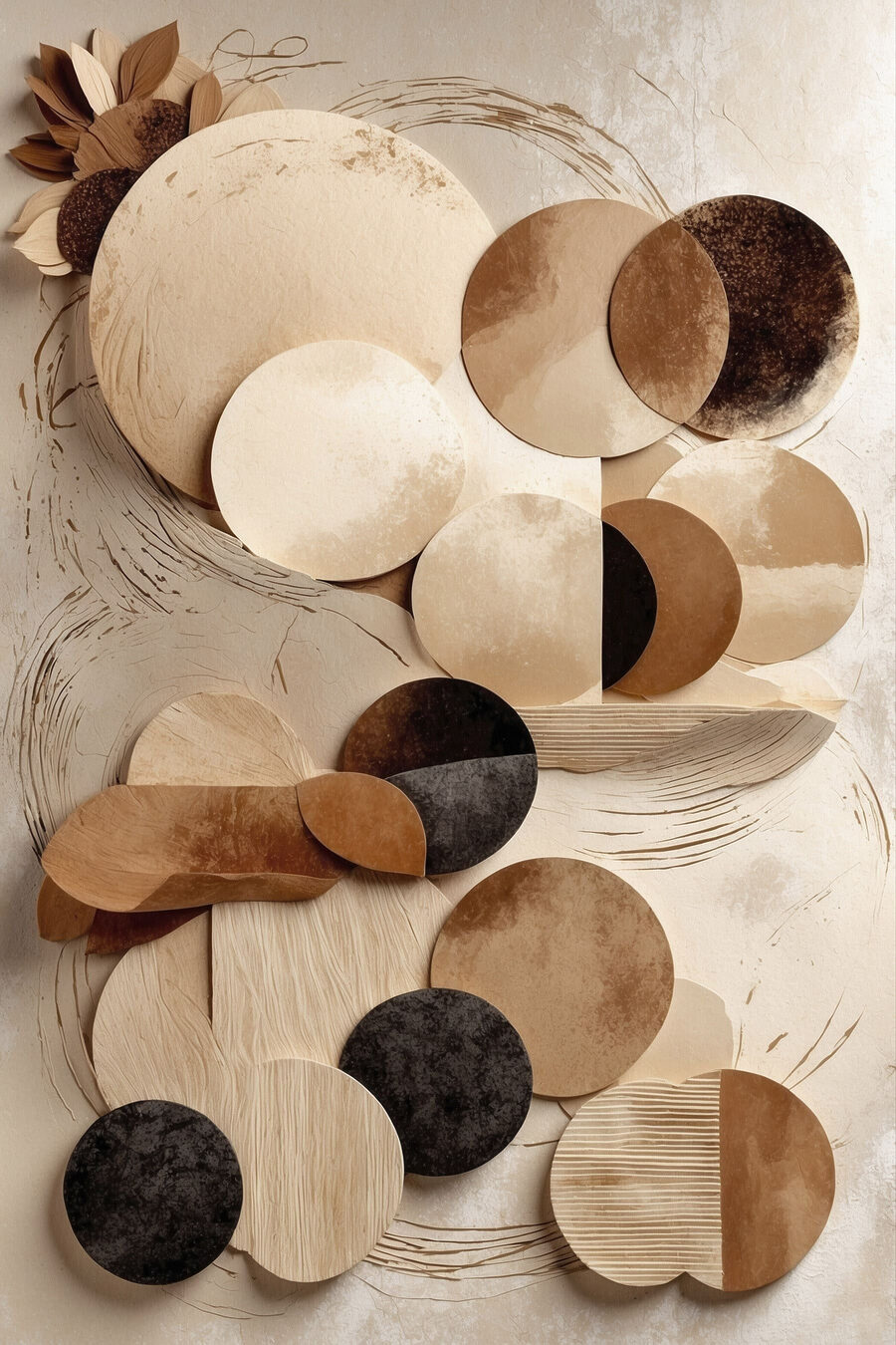 Círculos em tons naturais — design completo
