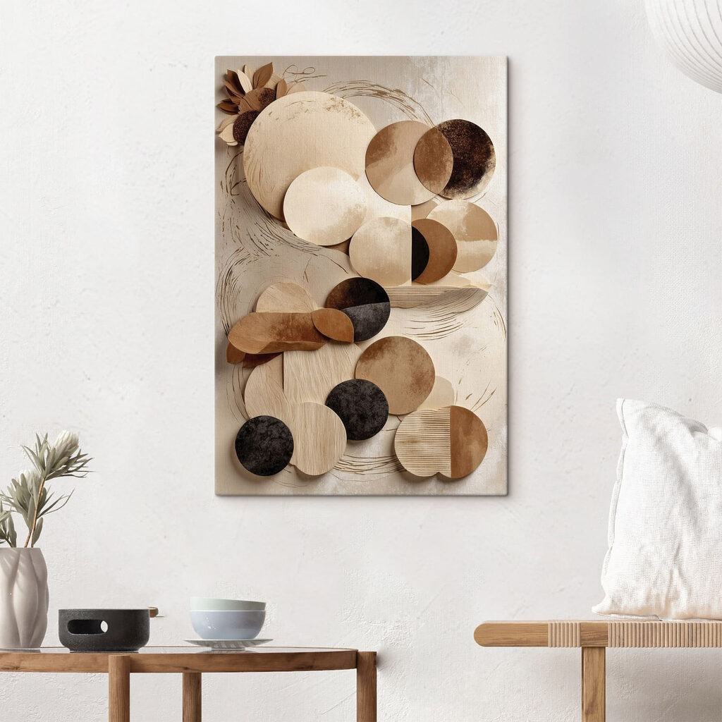 Círculos em tons naturais — interior 1