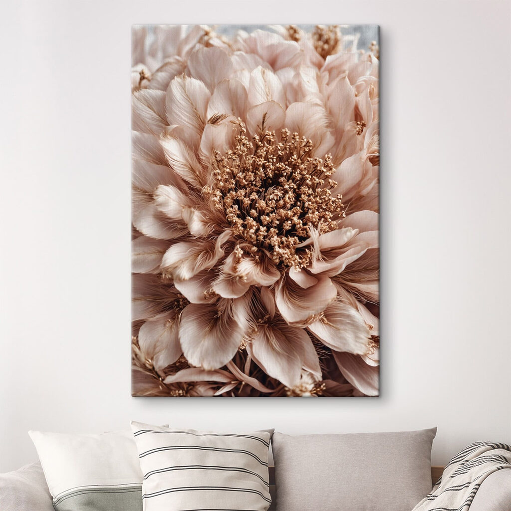 Flor creme com estames — interior 2