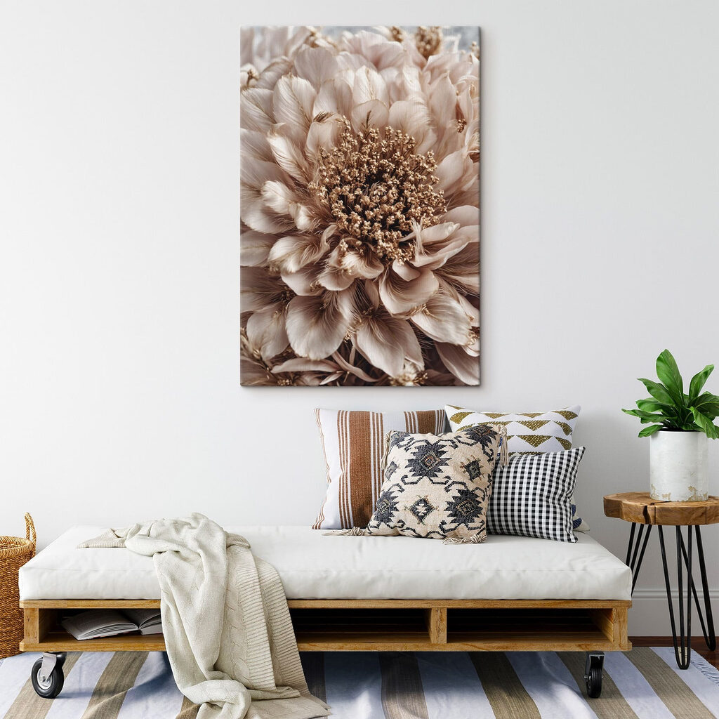 Flor creme com estames — interior 3