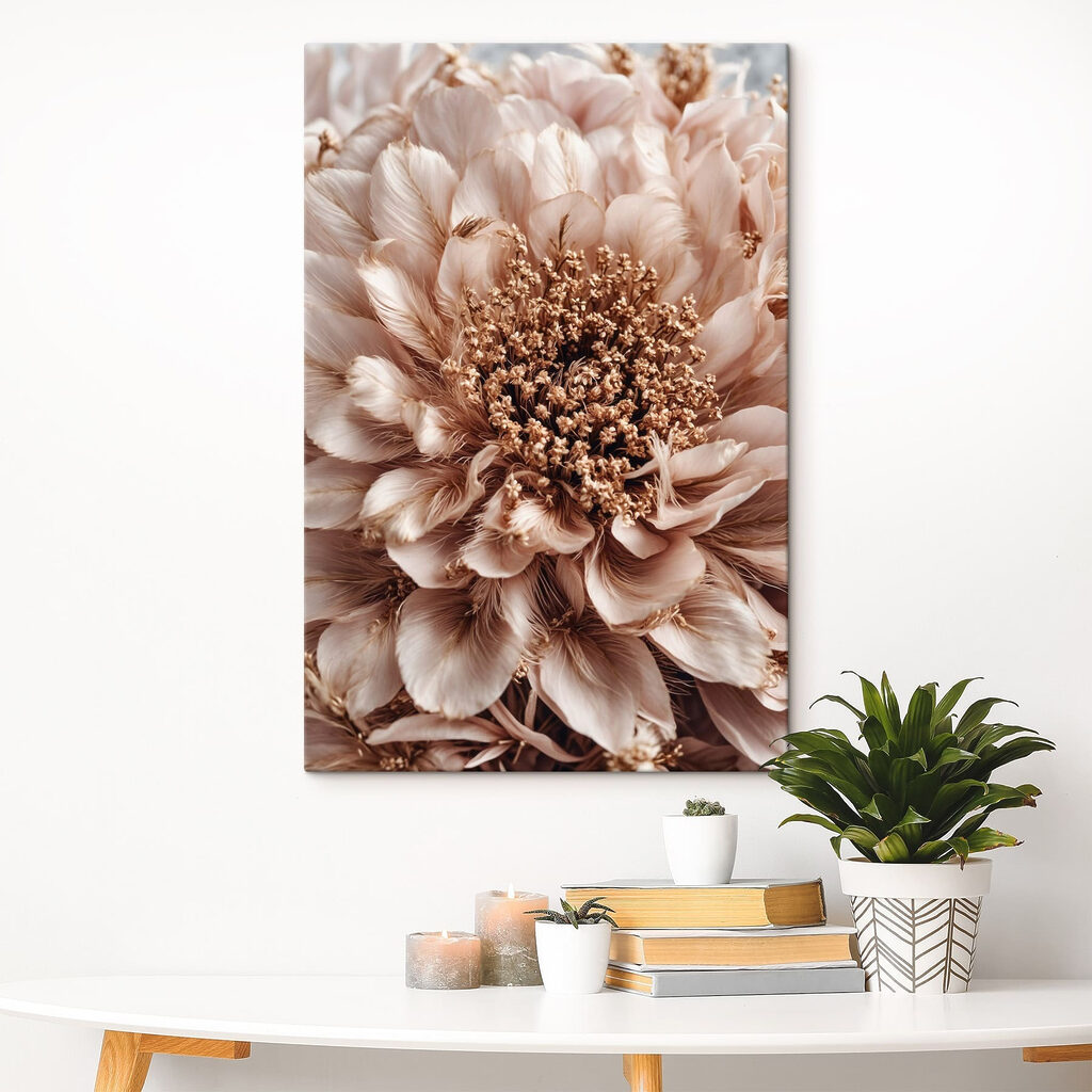 Flor creme com estames — interior 4