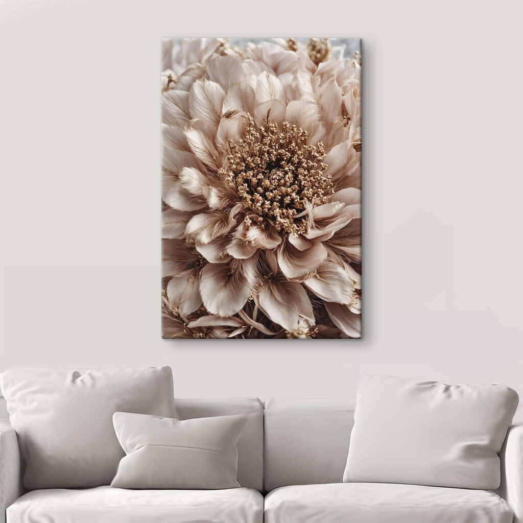 Flor creme com estames — interior 5