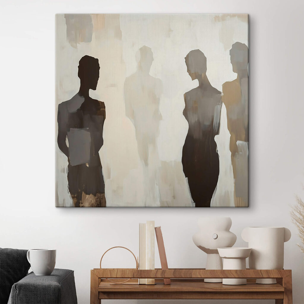 Quatro figuras na neblina — interior 2