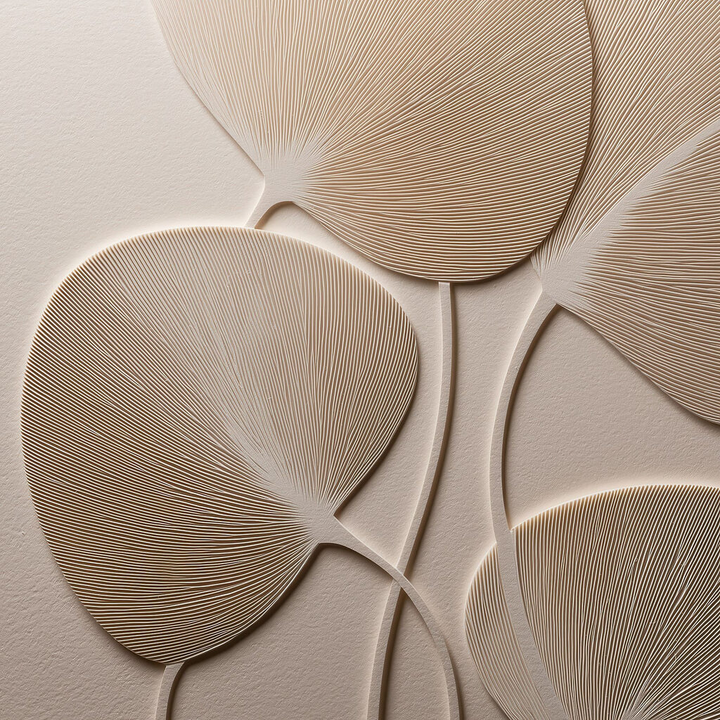 Folhas num ramo curvo — design completo