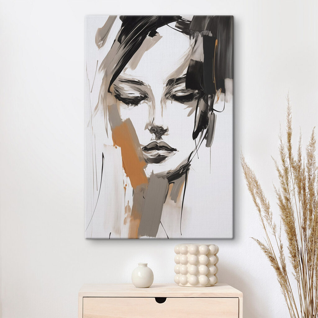 Mulher com traço ocre — interior 1