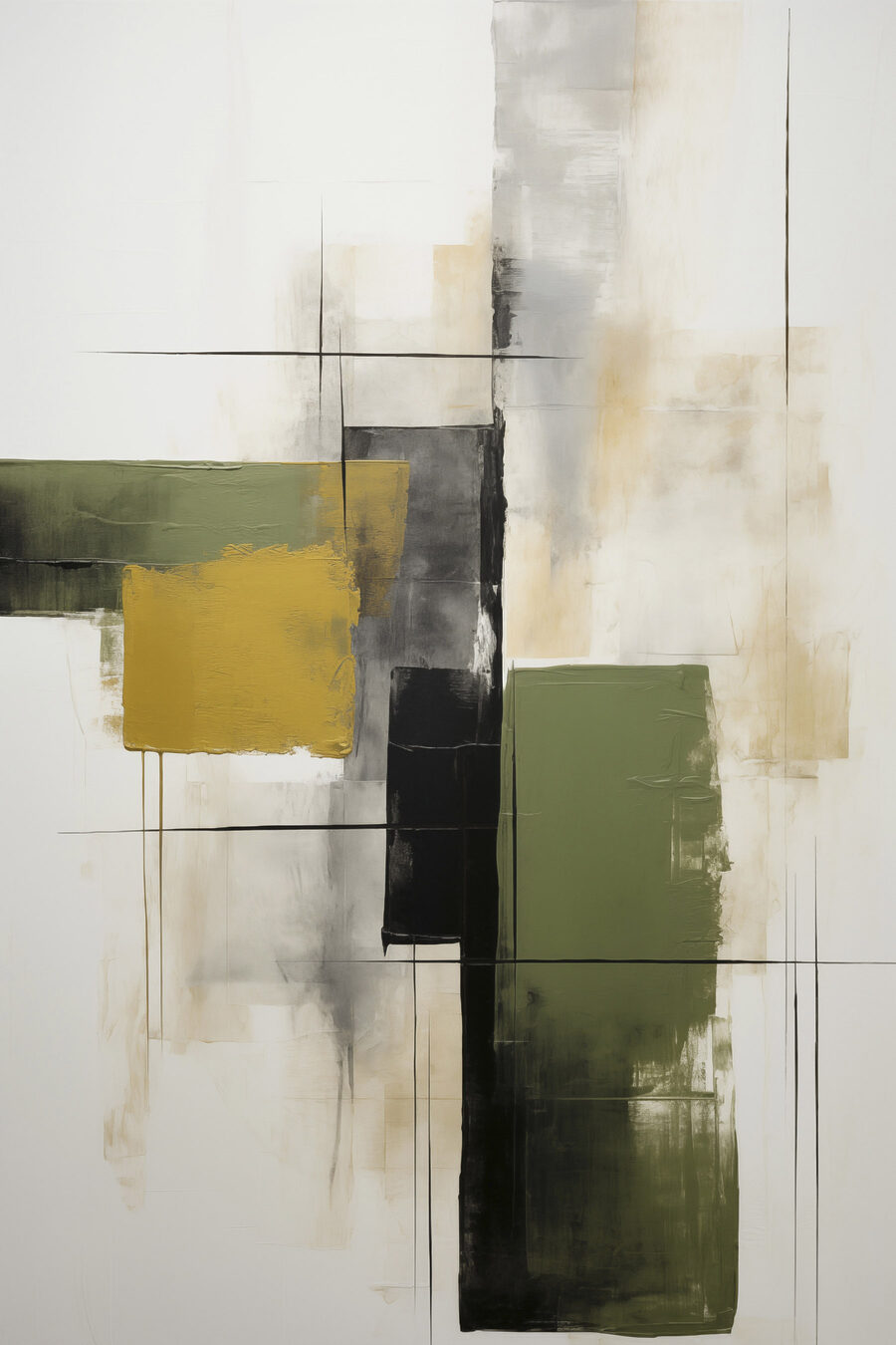 Blocos verdes com ocre — design completo